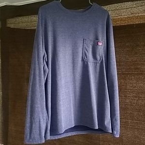 Pull over shirt blue gray color. Worn twice.